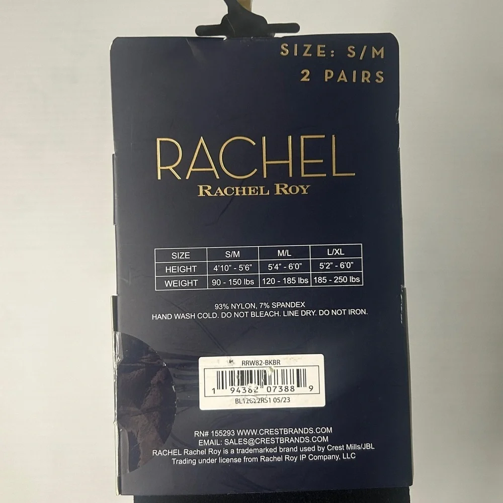 🖤”Rachel Roy” NWT Black/Brown 2-Pack Opaque Tights Size S/M🤎